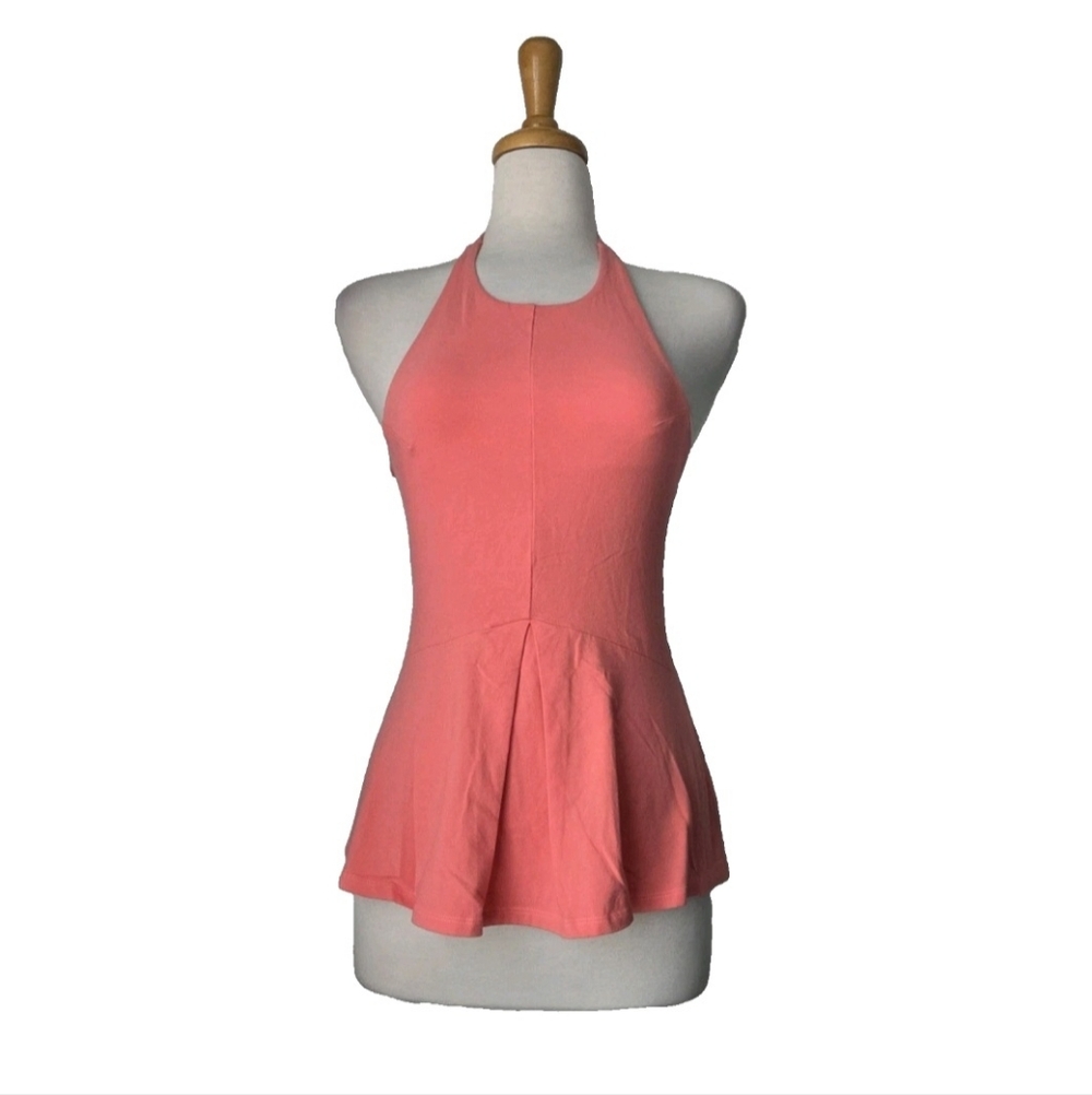 Victoria's Secret Coral Pink Halter Tank Top Women's Small Y2K